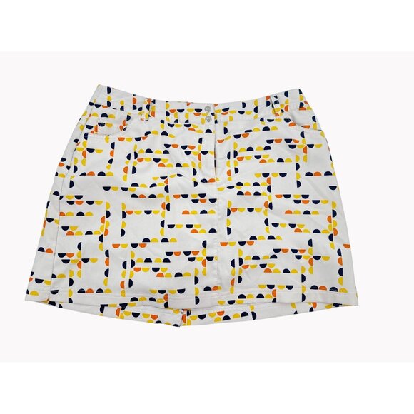 Slazenger Womens Geo Skort Size 10 Stretch Multicolor Built-In Shorts Lightweigh - Picture 1 of 7